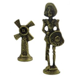 Jogo de Xadrez DOM QUIXOTE Em Latão Reciclado Exclusivo SAT - 2