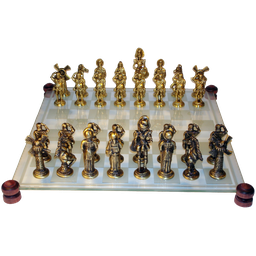 Jogo de Xadrez DOM QUIXOTE Em Latão Reciclado Exclusivo SAT - 5
