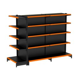 Gondola Centro 170 Fit Ate 2 Metros 1 Ponta Preto 25b Pe Laranja - 1