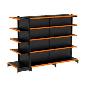 Gondola Centro 170 Fit Ate 2 Metros 1 Ponta Preto 25b Pe Laranja