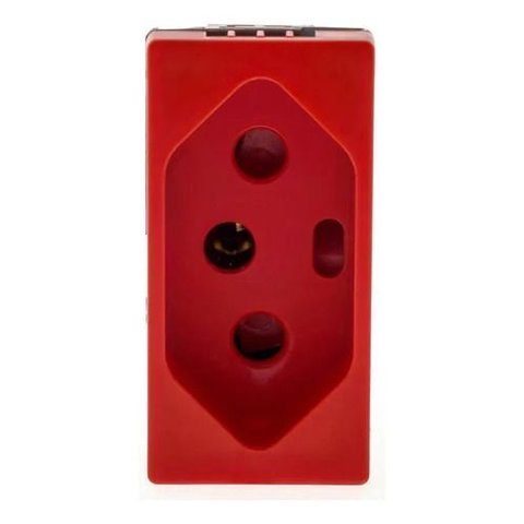 Tomada 2p T 20a 250v B.parafuso + Placa para Movel 1 Posto Preta - 618519pt Pial Plus+