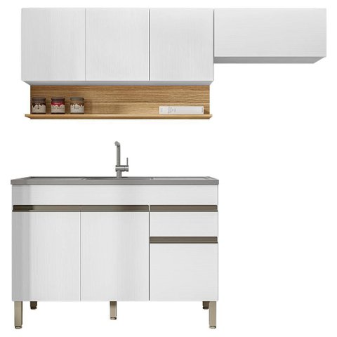 Cozinha Modulada 3 Pecas Balcao Pia Line Supremo Cp Freijo Ktp