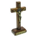 Ver imagem 5 de Crucifixo Cruz Medalha São Bento Foi por Você Parede e Mesa 12 Cm
