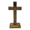Ver imagem 7 de Crucifixo Cruz Medalha São Bento Foi por Você Parede e Mesa 12 Cm