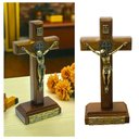 Ver imagem 1 de Crucifixo Cruz Medalha São Bento Foi por Você Parede e Mesa 12 Cm