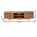 Ver imagem 3 de Rack para Tv 65 Polegadas Ripado Madeira Maciça Rischio 180cm