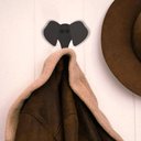 Ver imagem 5 de Kit 3 Ganchos Multiuso Cachorro Gato Elefante Preto Pendurar Casacos Chapéus Bolsas Luft Masutti