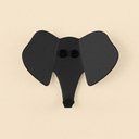 Ver imagem 4 de Kit 3 Ganchos Multiuso Cachorro Gato Elefante Preto Pendurar Casacos Chapéus Bolsas Luft Masutti