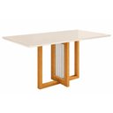 Ver imagem 2 de Mesa Cozinha Natalí Madeirado/Vidro 160x90cm Cinamom/Of Henn