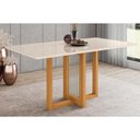 Ver imagem 1 de Mesa Cozinha Natalí Madeirado/Vidro 160x90cm Cinamom/Of Henn