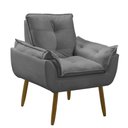 Ver imagem 2 de Sofá Conjunto Poltrona e Sofá Pequeno 2 Lugares Fixo 140cm Cinza