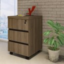 Ver imagem 1 de Gaveteiro Volante 3 Gavetas com Chave em Tamburato Artany