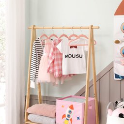 Kit 100 Cabide Infantil Veludo Antideslizante Ultra Fino Moderno:Rosa - 5