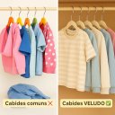 Ver imagem 5 de Kit 100 Cabide Infantil Veludo Antideslizante Ultra Fino Moderno