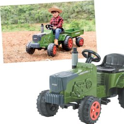 Trator Pedal Infantil Biemme Fendt com Caçamba Retro Verde - 4