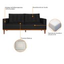 Ver imagem 5 de Sofá 2 Lugares Dubai Suede Preto - ADJ Decor