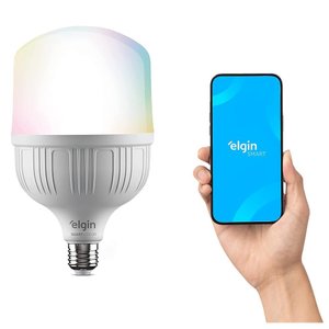 Lampada Bulb Led T 30w Bivolt Rgb Wifi Elgin 48lsb30wifi0