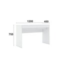 Ver imagem 3 de Escrivaninha Mesa para Computador 2 Gavetas 120cm Branca