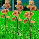 Ver imagem 2 de Kit 4 Plantas Artificiais Enfeite Jardim Mamonas Marrom 70cm