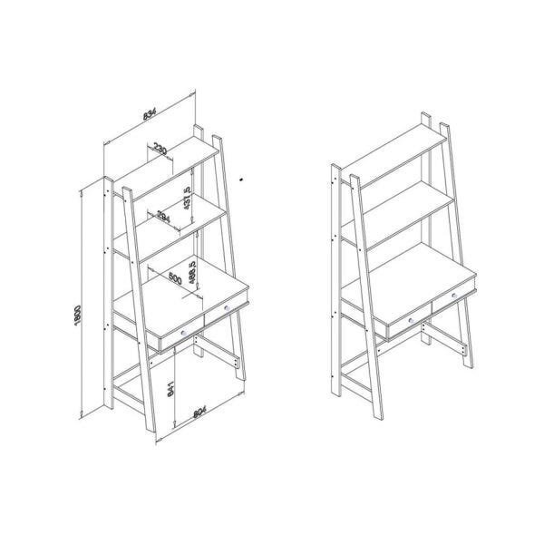 Estante Escrivaninha 2 Gavetas Rt3120  - 2