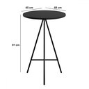 Ver imagem 4 de Mesa Bistrô com 2 Banquetas Milão Preto - Art Panta
