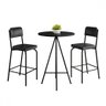 Mesa Bistrô com 2 Banquetas Milão Preto - Art Panta - 2