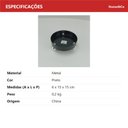 Ver imagem 4 de Bandeja Decorativa de Metal Preto 6x15x15cm Servir Mesa Organizar Café Aparador