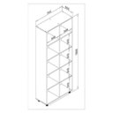 Ver imagem 2 de Estante 10 Nichos Caracol ESM225 186CMX74CM Branco