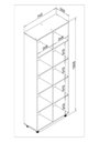 Ver imagem 3 de Estante para Livros 10 Nichos Caracol 186x74cm Branco