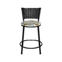 Ver imagem 3 de Banqueta Baixa Para Cozinha Ratan Preta Estofado Floral Floral