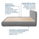 Ver imagem 6 de Cama com Cabeceira Estofada Queen Orla CabeCasa MadeiraOriginals