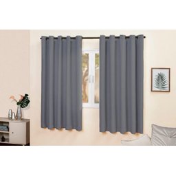Cortina para Sala Quarto com Ilhos Bainha Poliester Charme - 1