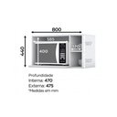 Ver imagem 3 de Armário de Cozinha Modulado Suporte Nicho P/ Microondas Americana 80x44cm Branco - Henn