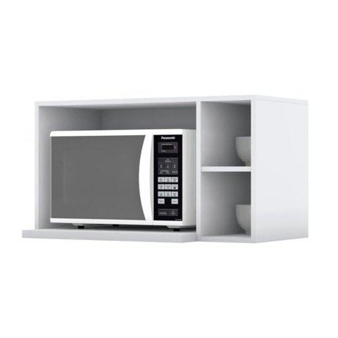 Armário de Cozinha Modulado Suporte Nicho P/ Microondas Americana 80x44cm Branco - Henn