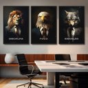 Ver imagem 2 de Quadros Decorativos Trio Disciplina Foco Execução Premium