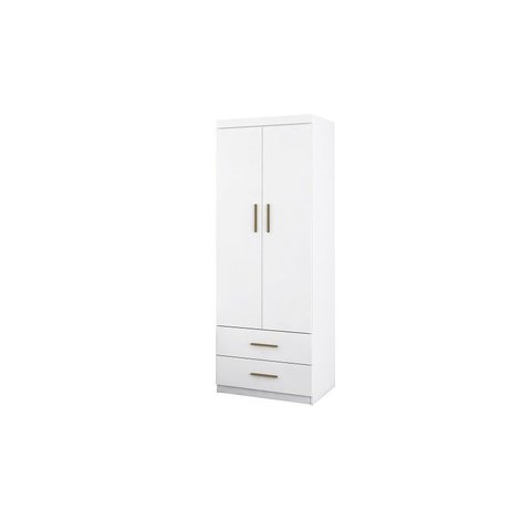 Roupeiro Chiara 2 Portas Branco Em Mdf - Phoenix Baby