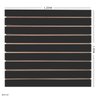 Painel Canaletado Preto - 1,22 X 1,22 + Canaletas Cinzas - 2