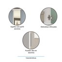 Ver imagem 3 de Guarda Roupa Modulado Alpes 1 Porta Canto Diagonal C/ Espelho - Módulo Luciane