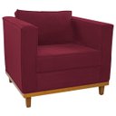 Ver imagem 7 de Kit Sofá 2 Lugares e 2 Poltronas Europa Suede Bordô ADJ Decor