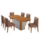 Ver imagem 2 de Mesa de Jantar Isadora 180cm Tampo Mdf Laminado com 6 Cadeiras Eloise