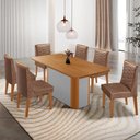 Ver imagem 1 de Mesa de Jantar Isadora 180cm Tampo Mdf Laminado com 6 Cadeiras Eloise