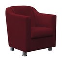 Ver imagem 2 de Poltrona Decorativa Tilla Suede Vinho - Dominic Decor
