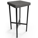 Ver imagem 2 de Kit 04 Banquetas Alta Bar Cozinha Sala de Jantar Preto Stella L02 Linho Cinza Escuro - Lyam Decor