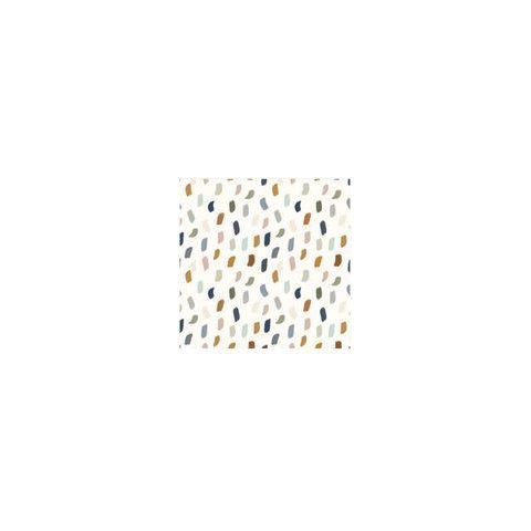 Papel de Parede Revoada - Mini Pinceladas Mostarda, Marinho, Bege e Cinza 4421 53x1000