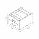 Ver imagem 4 de Gaveteiro Suspenso para Mesa/escrivaninha de Escritório 2 Gavetas com Chave Calvi/preto - Web