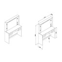 Ver imagem 3 de Penteadeira 5 Gavetas 117cm Branco