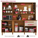 Ver imagem 7 de Cozinha Amanda com Espelho 6 Portas 2 Gavetas MDF-MDP 182cm Cinamomo e Arenas Tudo de Móveis