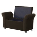 Ver imagem 1 de Recamier Bau Egeo 140x Suede Marrom - Dominic Decor