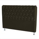 Ver imagem 2 de Cabeceira de Cama Box Jully Queen 160 Cm Botão Strass Suede Marrom Eli Móveis