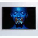 Ver imagem 5 de Quadro Mulher com Borboleta - 90x60 Cm - Vidro Impresso